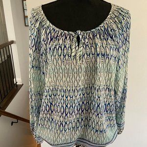 flowy fitting pretty blue top